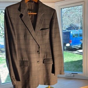Men's Gray Plaid Blazer